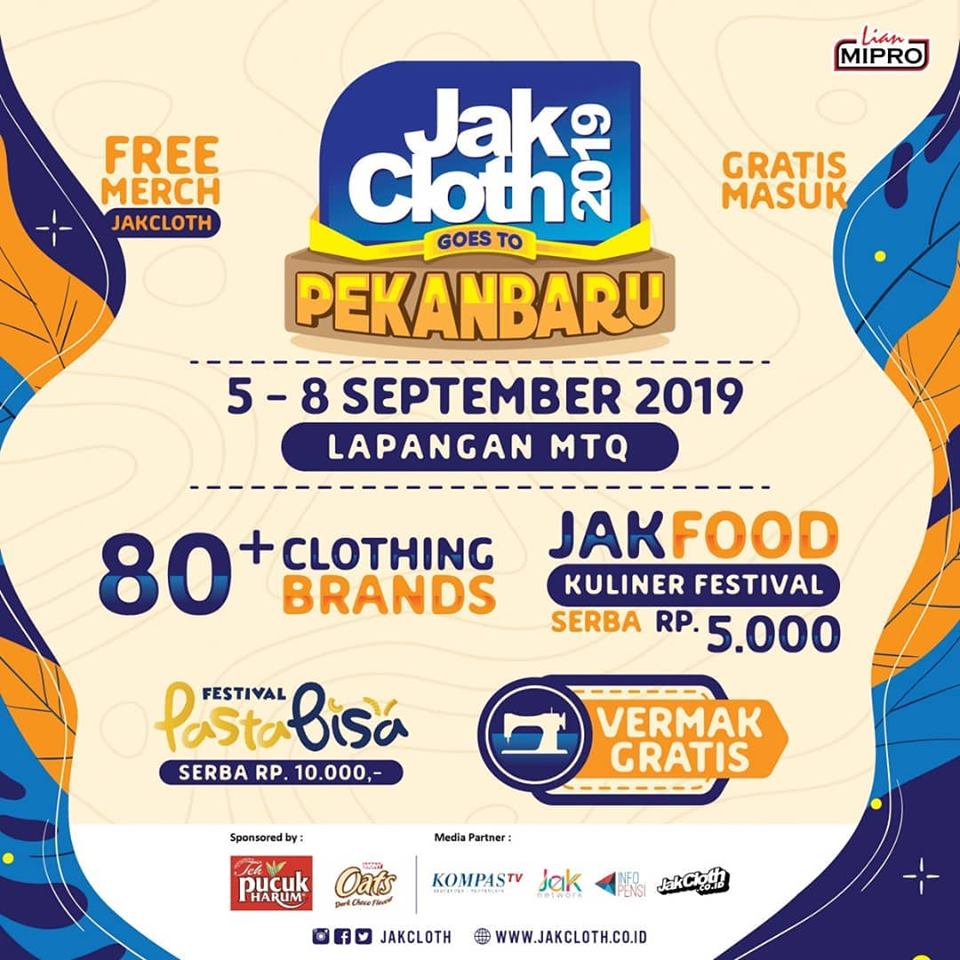 Jadwal Jakcloth 2025 Pekanbaru, Info Acara Jakcloth Pekanbaru 2025, Pekanbaru Clothing Expo, Brand Jakcloth Pekanbaru, Lokasi Jakcloth Festival di Pekanbaru