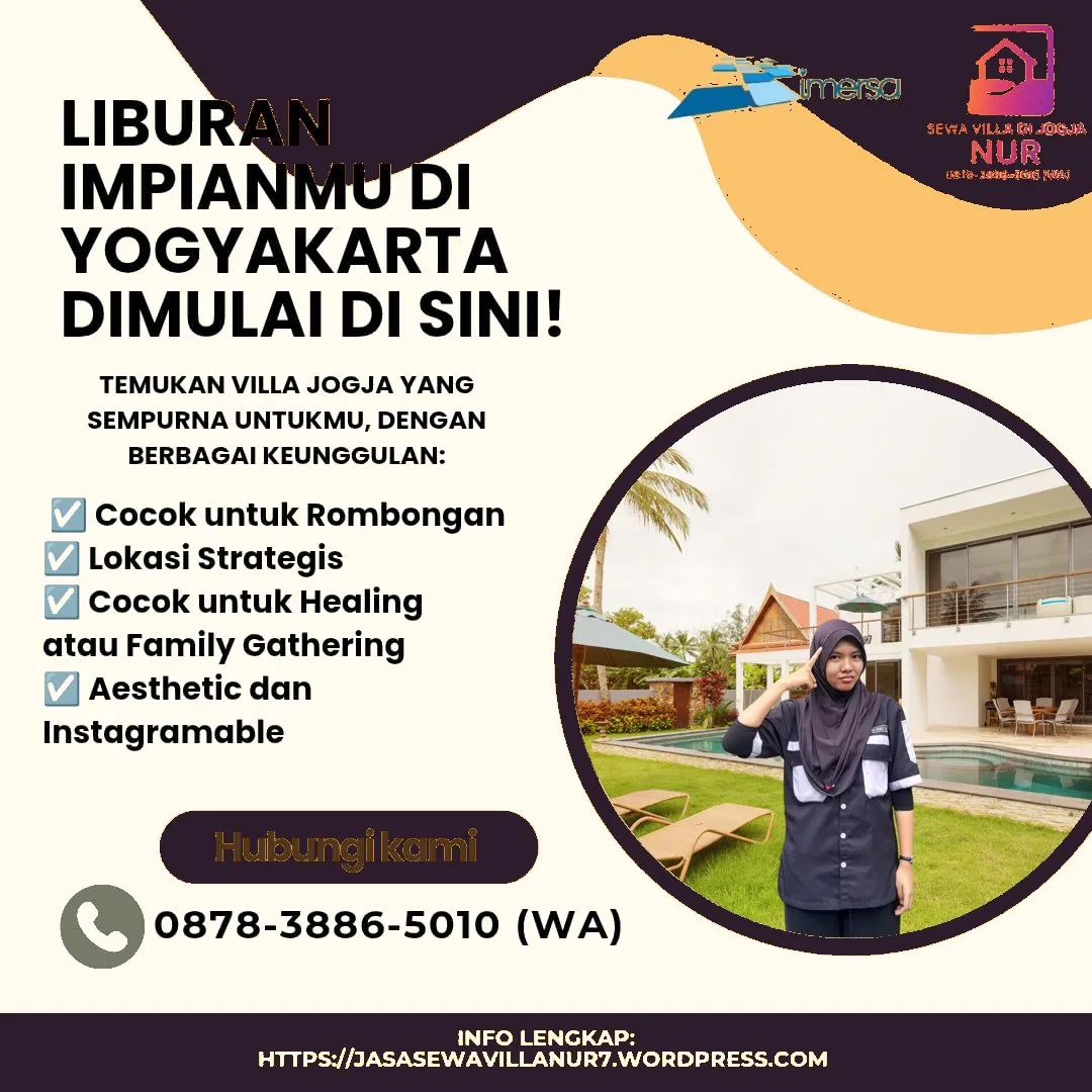 Villa di Jogja Untuk 10 Orang Ada Kolam Renang