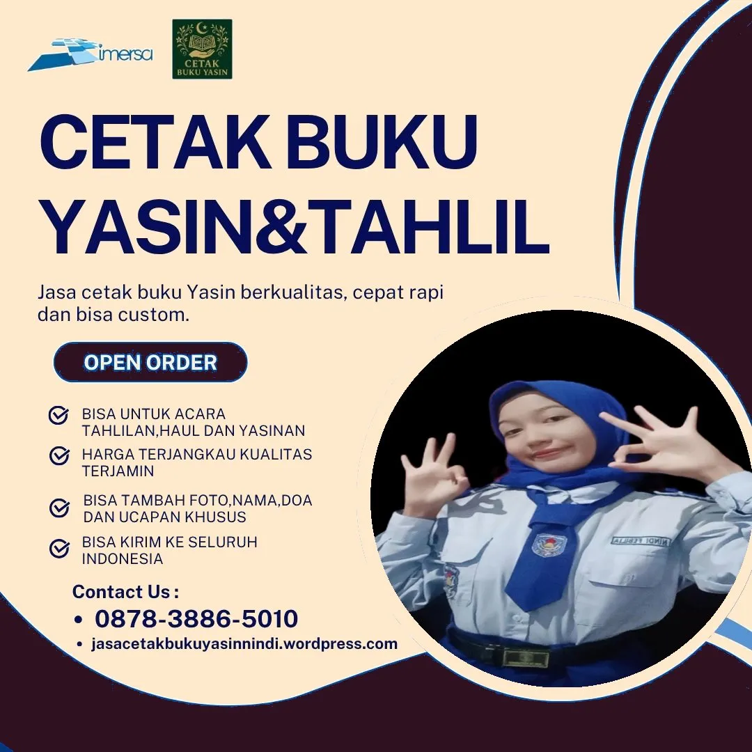 0878-3886-5010 (WA) Percetakan Buku Yasin Grosir, Cetak Yasin Quran Online, Cetak Yasin di Garut, Buku Yasin Indonesia, Cetak Yasin Sendiri, Pesan Buku Yasin dan Tahlil, Harga Buku Yasin dan Tahlil Surabaya, Buku Yasin Almarhum, Jual Buku Yasin Warna, Harga Cetak Buku Yasin Hard Cover